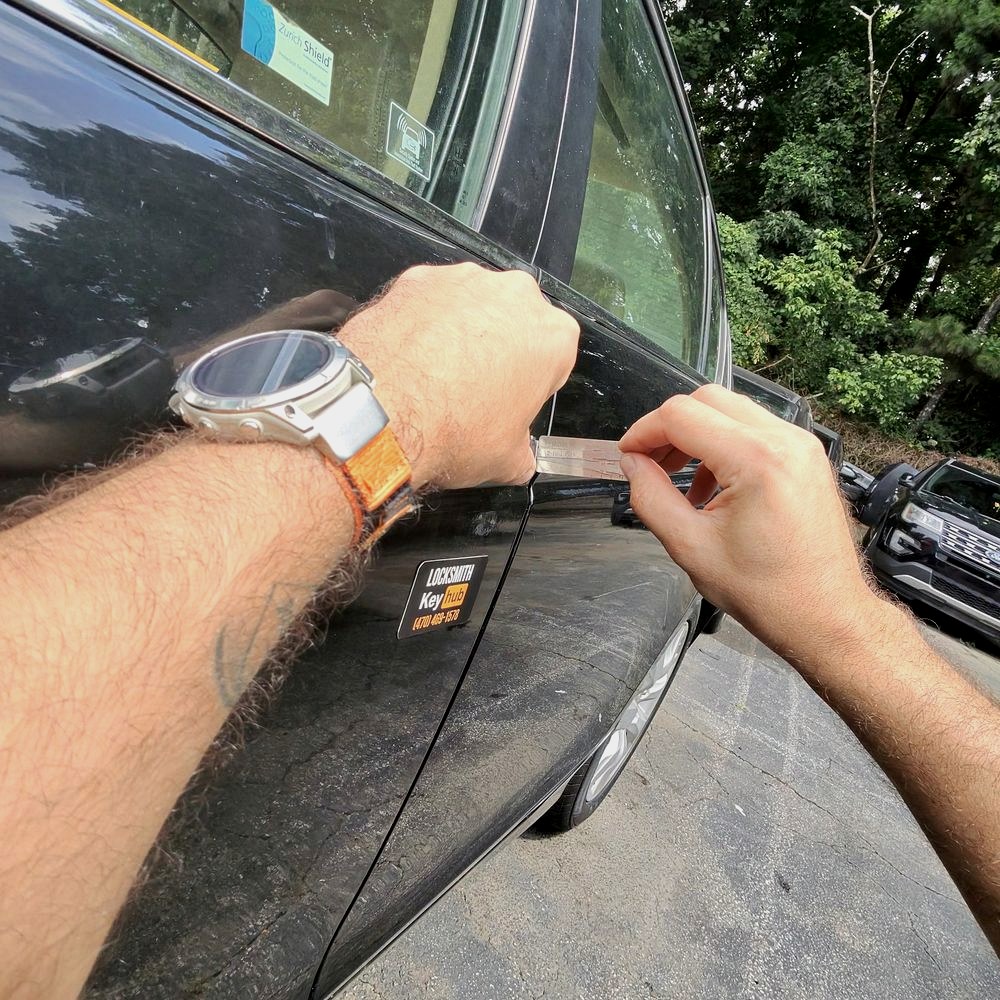 Locked car door opened without damage